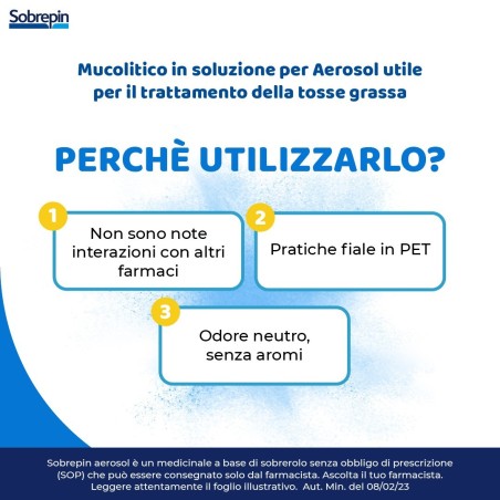 Pharmaidea Sobrepin Aerosol 40 Mg/3 Ml Soluzione Da Nebulizzare Sobrerolo Medicinale Equivalente