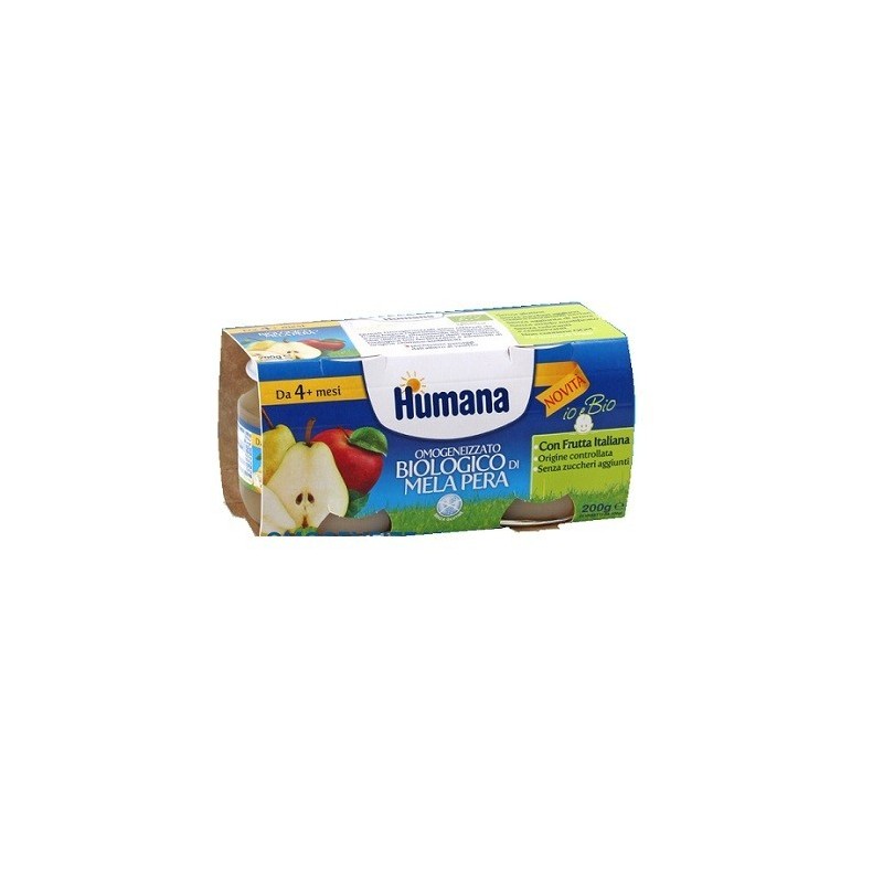 Humana Italia Humana Omogeneizzato Mela/pera Bio 2 Vasetti 100 G