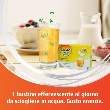 Bayer Supradyn Magnesio Potassio Senza Zucchero 14 Bustine 4 G