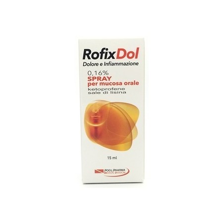 Pool Pharma Rofixdol Infiammazione E Dolore 1,6 Mg/ml Spray Per Mucosa Orale Ketoprofene Sale Di Lisina