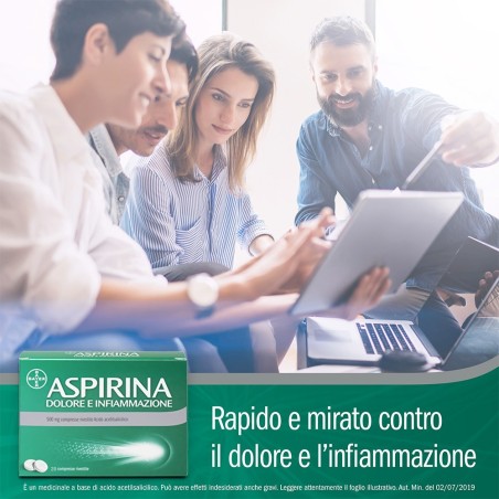 Bayer Aspirina Dolore E Infiammazione 500 Mg Compresse Rivestite Acido Acetilsalicilico