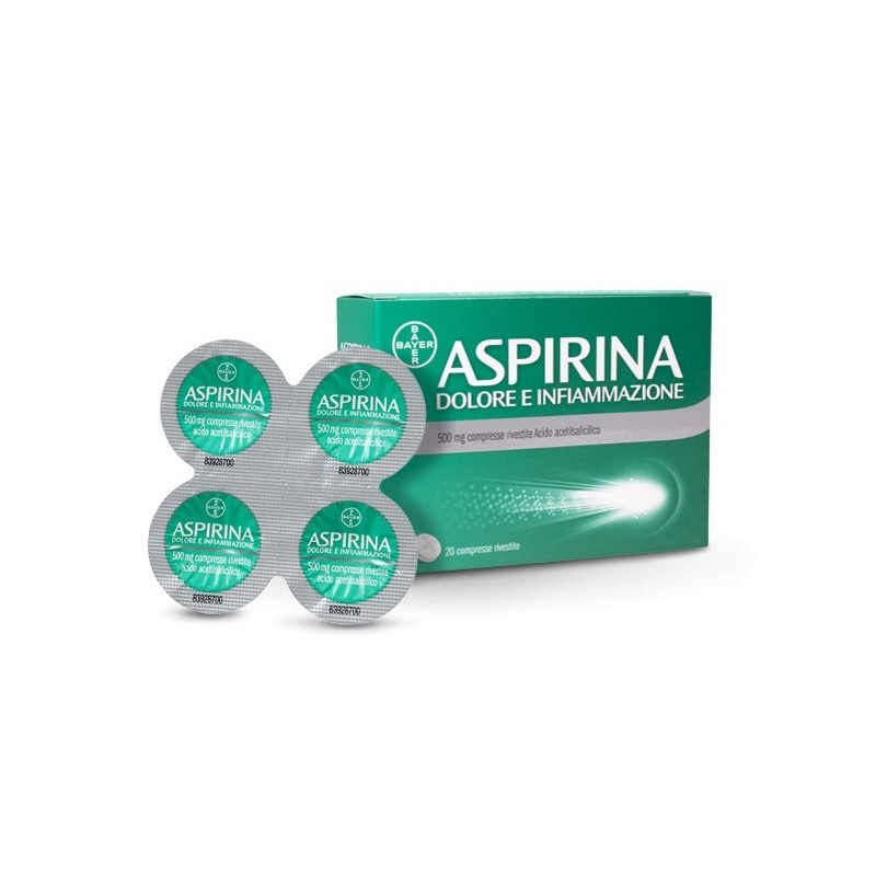 Bayer Aspirina Dolore E Infiammazione 500 Mg Compresse Rivestite Acido Acetilsalicilico