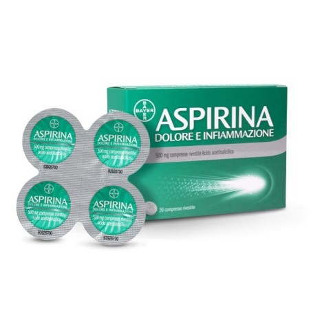 Bayer Aspirina Dolore E Infiammazione 500 Mg Compresse Rivestite Acido Acetilsalicilico