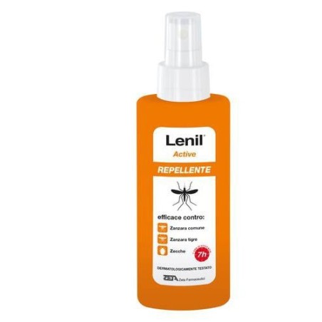 Zeta Farmaceutici Lenil Active Spray Soluzione Antizanzara In Flacone + Pompa Spray 100 Ml