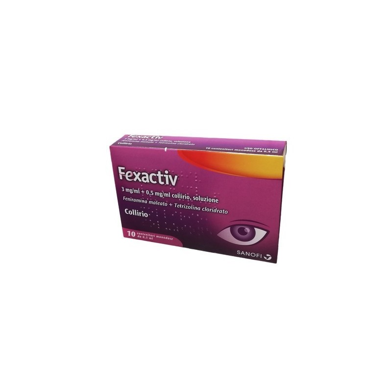 Fexactiv 3 Mg/ml + 0,5 Mg/ml Collirio, Soluzione Feniramina Maleato + Tetrizolina Cloridrato