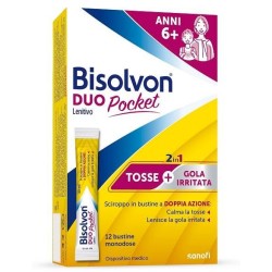 Bisolvon Duo Pocket Lenitivo Sciroppo in bustine per tosse 12 pezzi