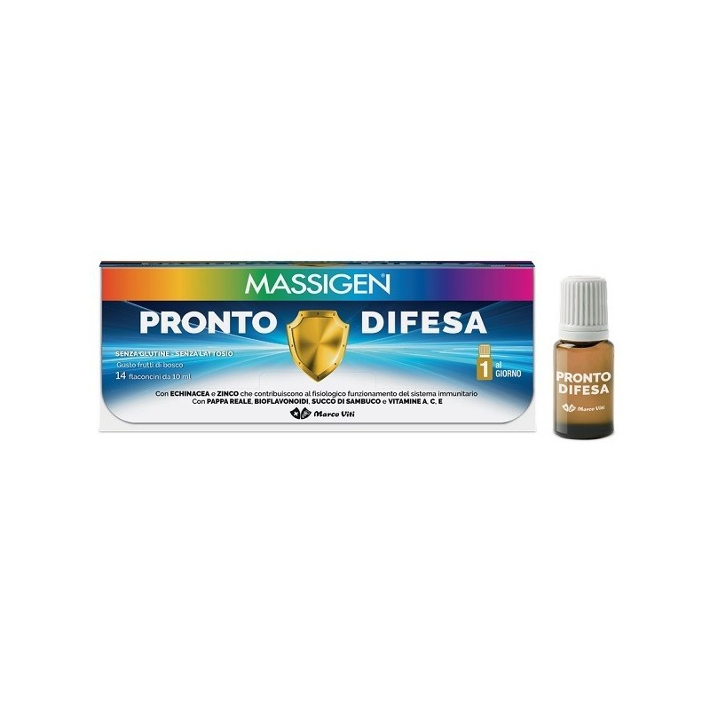 Massigen Pronto Difesa Integratore per Sistema Immunitario 14 Flaconcini