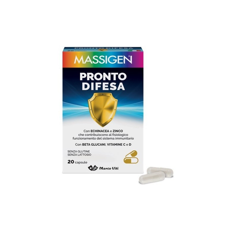 Massigen Pronto Difesa Integratore per il sistema immunitario 20 capsule