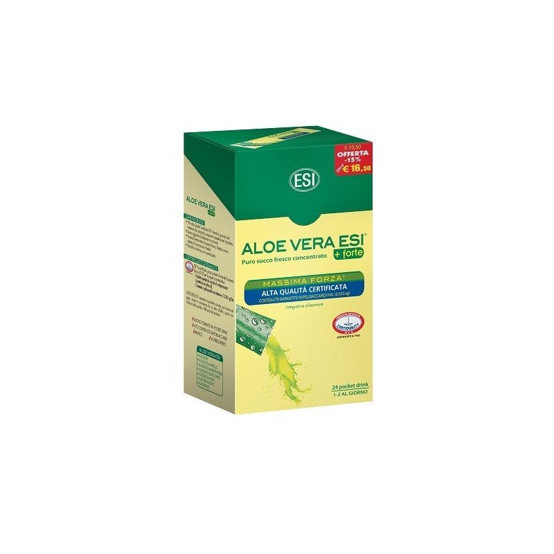 Esi Aloe Vera 24 Pocket Drink Massima Forza 24 Pocket 20 Ml