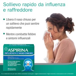 Bayer Aspirina Influenza E Naso Chiuso 500 Mg / 30 Mg Granulato Per Sospensione Orale Acido Acetilsalicilico 500 Mg, Pseudoefedr