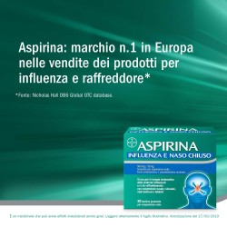 Bayer Aspirina Influenza E Naso Chiuso 500 Mg / 30 Mg Granulato Per Sospensione Orale Acido Acetilsalicilico 500 Mg, Pseudoefedr