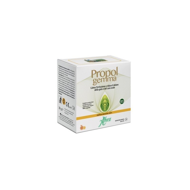 Aboca Propolgemma Integratore per il mal di gola di adulti 20 Compresse orosolubili
