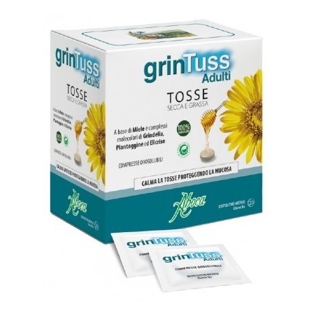 Aboca GrinTuss Tosse Adulti Integratore per tosse secca e grassa 20 compresse
