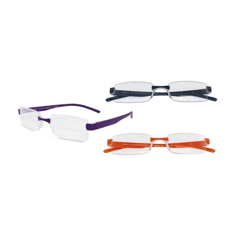 Mast Industria Italiana Occhiale Da Lettura Premontato Twins Silver Triple +1,50 Diottrie