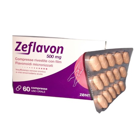 Zentiva Italia Zeflavon 500 Mg Compresse Rivestite Con Film Flavonoidi Micronizzati, Come Diosmina E Altri Flavonoidi Espressi C