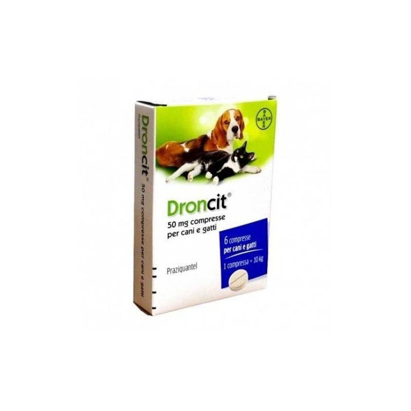 Vetoquinol S. A. Droncit 50 Mg Compresse Per Cani E Gatti