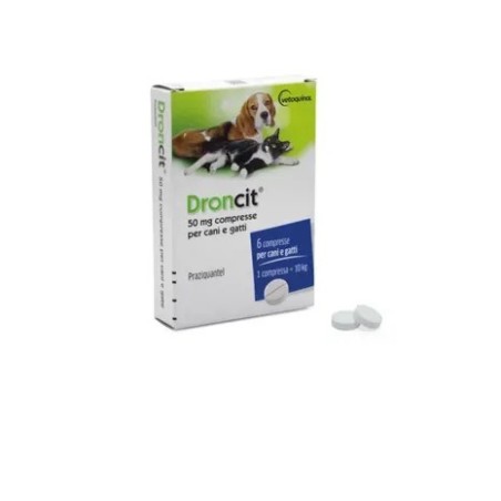 Vetoquinol S. A. Droncit 50 Mg Compresse Per Cani E Gatti