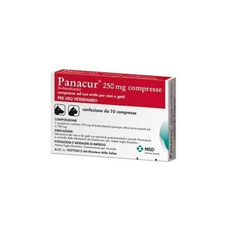 Msd Animal Health Panacur Compresse 250 Mg Per Uso Orale Per Cani E Gatti