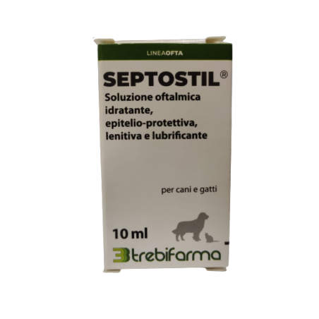 Trebifarma Septostil Soluzione Oftalmica Idratante Epitelio Protettiva Lenitiva Lubrificante Per Cani E Gatti 10 Ml