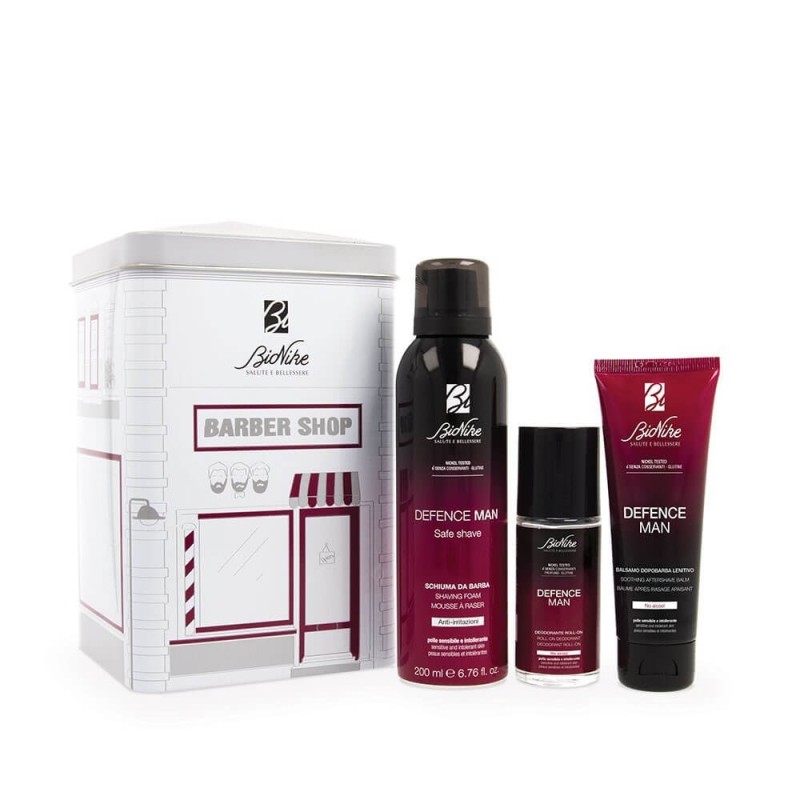 I. C. I. M. Internation Defence Man Kit Natale 2020 1 Safe Shave Schiuma Barba Anti Irritazioni 200 Ml + 1 Safe Balm Balsamo Dop