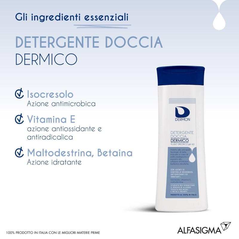 Alfasigma Dermon Detergente Doccia Dermico Ph 4,0 250 Ml