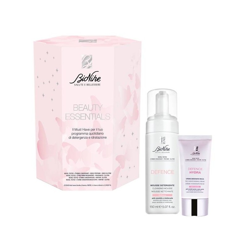 I. C. I. M. Internation Beauty Essentials Kit Natale 2021 Defence Hydra Crema Ricca 50 Ml + Defence Mousse Detergente 200 Ml