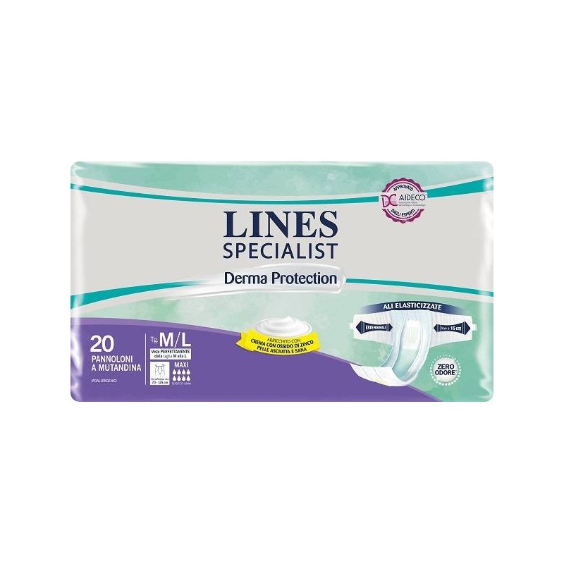 Fater Pannolone A Mutandina Lines Specialist Derma Maxi M/l 20 Pezzi