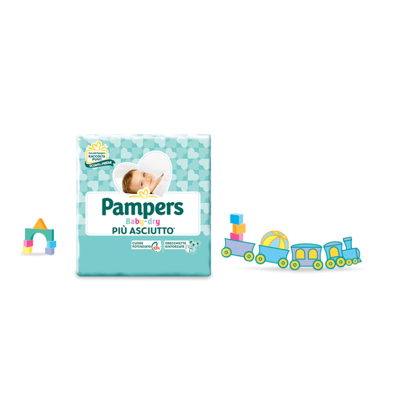Fater Pampers Baby Dry Pannolini Downcount Maxi 18 Pezzi