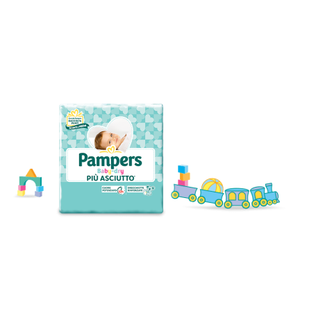 Fater Pampers Baby Dry Pannolini Downcount Maxi 18 Pezzi