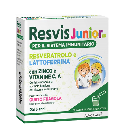 Resvis Junior XR Integratore per il sistema immunitario dei bambini 12 bustine