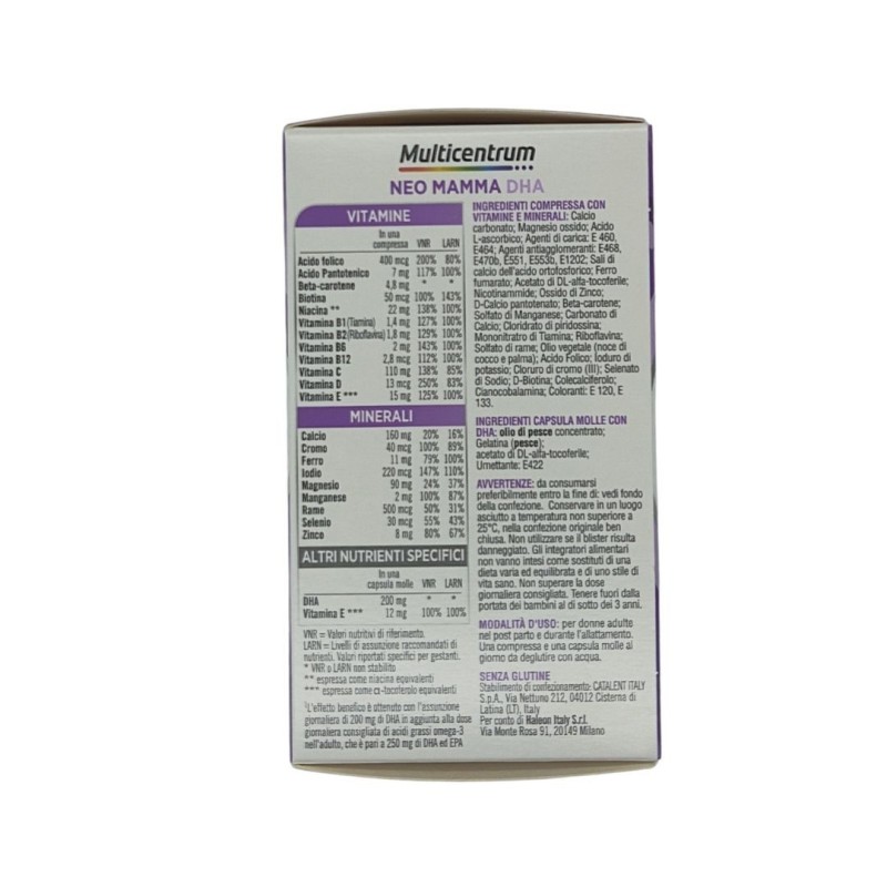 Haleon Italy Multicentrum Neo Mamma Dha 30 Compresse + 30 Capsule Molli