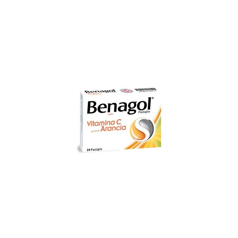 Reckitt Benckiser H. Benagol 1,2 Mg + 0,6 Mg + 74,9 Mg + 33,5 Mg Pastiglie Con Vitamina C Gusto Arancia 2,4-diclorobenzil Alcool