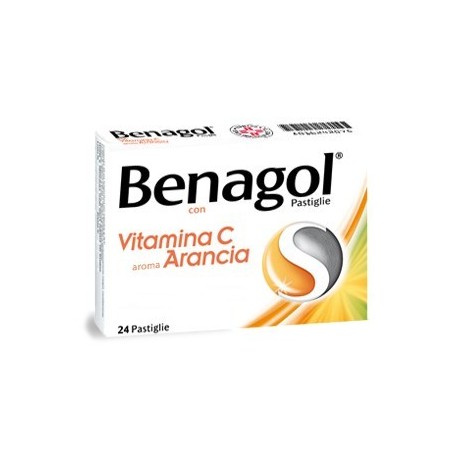 Reckitt Benckiser H. Benagol 1,2 Mg + 0,6 Mg + 74,9 Mg + 33,5 Mg Pastiglie Con Vitamina C Gusto Arancia 2,4-diclorobenzil Alcool