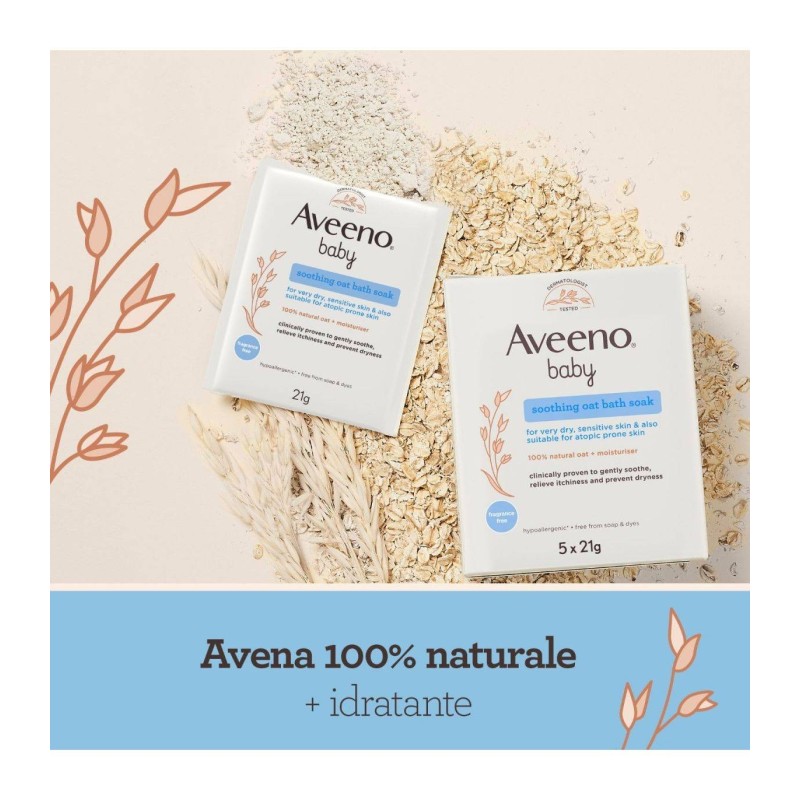 Johnson & Johnson Aveeno Baby Colloidal Polvere Bagno 5 X 21 G