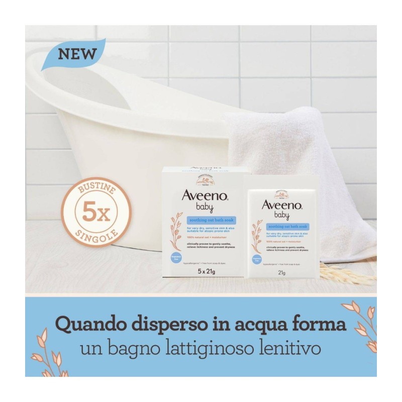 Johnson & Johnson Aveeno Baby Colloidal Polvere Bagno 5 X 21 G