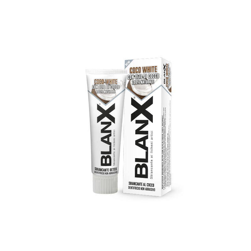 Coswell Blanx Sbiancante Detox Dentifricio Coco White Con Olio Di Cocco 75 Ml