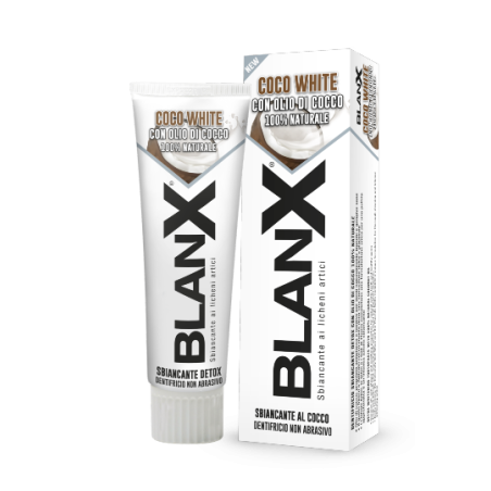 Coswell Blanx Sbiancante Detox Dentifricio Coco White Con Olio Di Cocco 75 Ml
