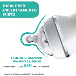 Chicco Biberon Nat Feel Vetro 0m+ 150 Ml