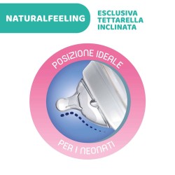 Chicco Biberon Nat Feel Vetro 0m+ 250 Ml