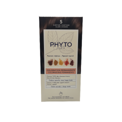 Phyto Color Kit 5 Castano Chiaro 1 Latte 50 Ml + 1 Crema 50 Ml + 1 Maschera 12 Ml