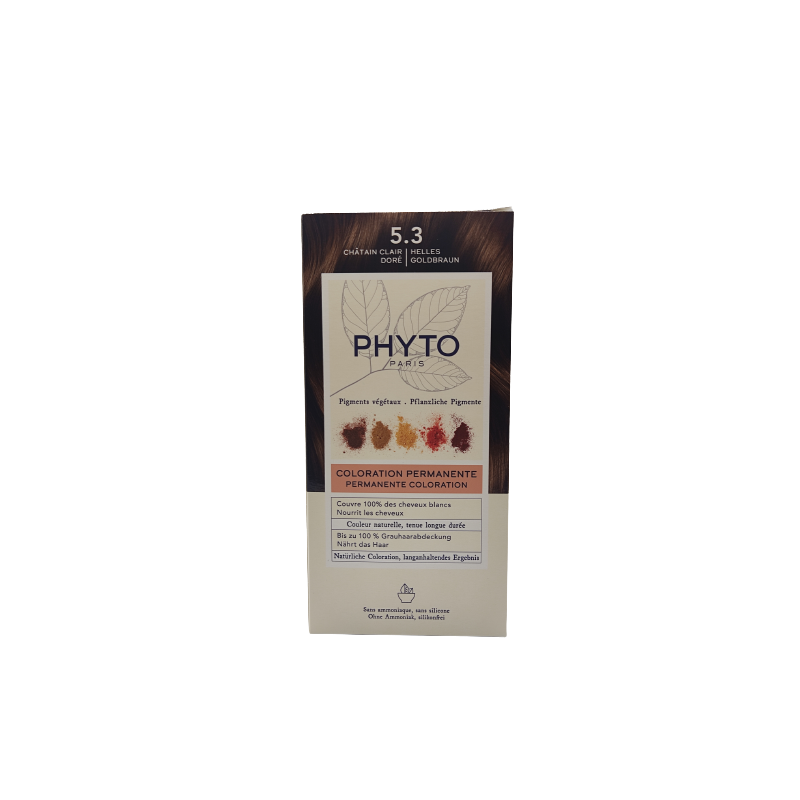 Phyto Color Kit 5,3 Castano Chiato Dorato 1 Latte 50 Ml + 1 Crema 50 Ml + 1 Maschera 12 Ml