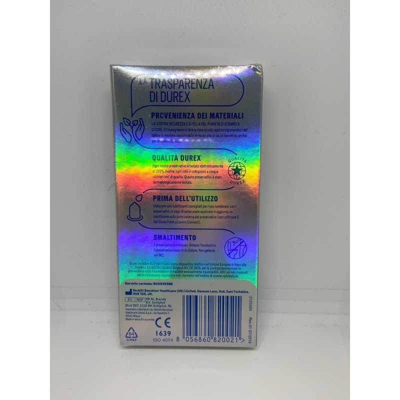 Reckitt Benckiser H. Profilattico Durex Invisible Xl 6 Pezzi