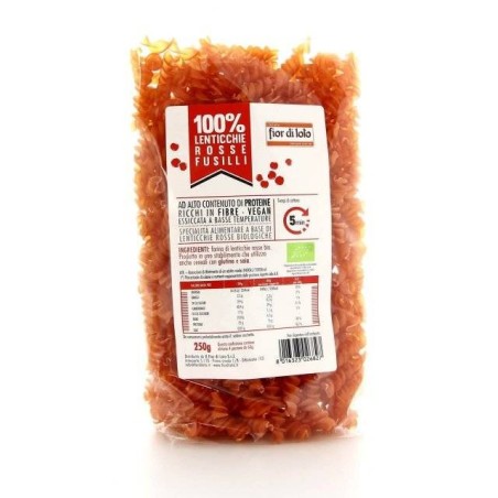 Biotobio Fusilli Di Lenticchie Rosse Bio 250 G