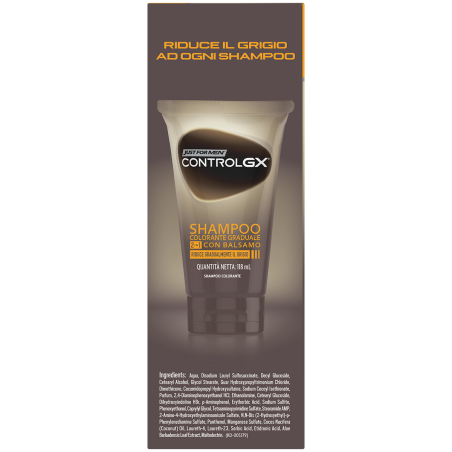 Combe Italia Just For Men Control Gx Shampoo Colorante Graduale 2 In 1 Con Balsamo 150 Ml