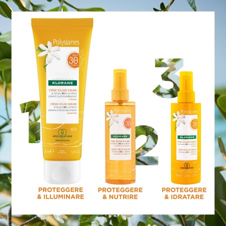 Klorane Les Polysianes Crema Viso Tamanu Bio&monoi Spf30 50 Ml