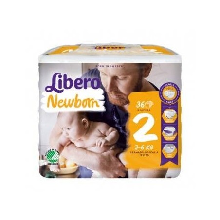 Essity Italy Libero Newborn Pannolino Per Bambino Taglia 2 3-6 34 Pezzi