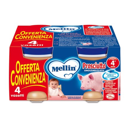 Danone Nutricia Soc. Ben. Mellin Omogeneizzato Prosciutto 2 Pezzi X 80 G