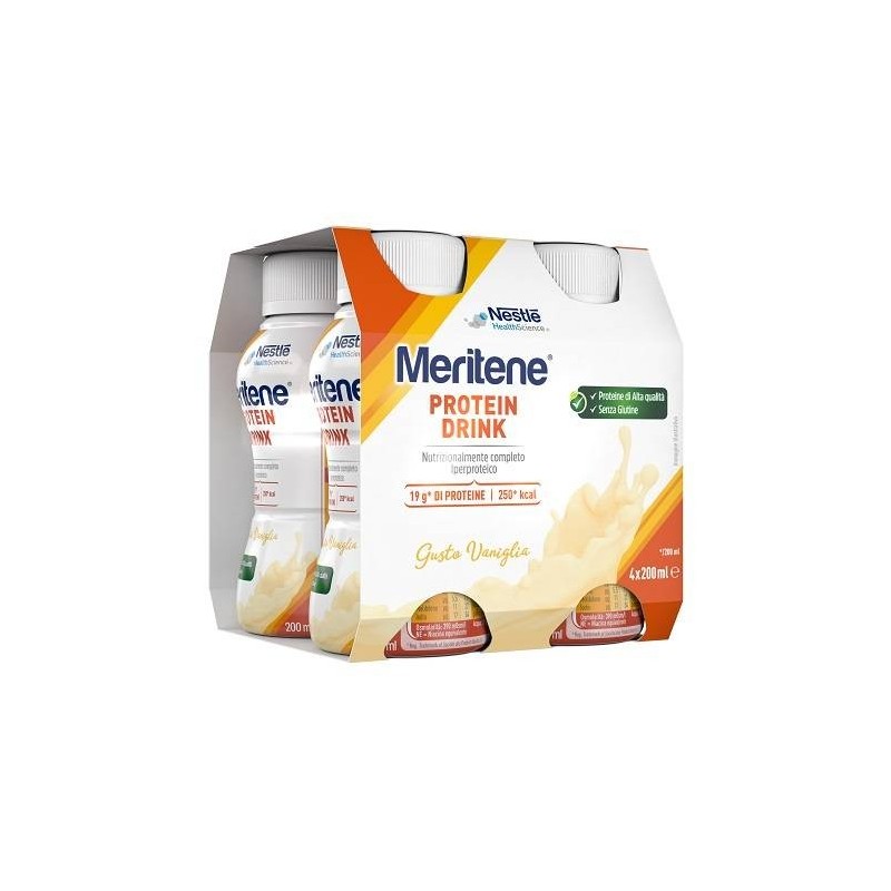 Nestle' It. Meritene Drink Vaniglia 4 Pezzi Da 200 Ml