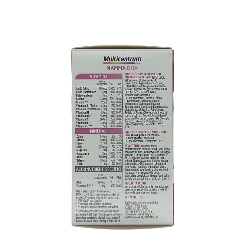 Haleon Italy Multicentrum Mamma Dha 30 Compresse + 30 Capsule