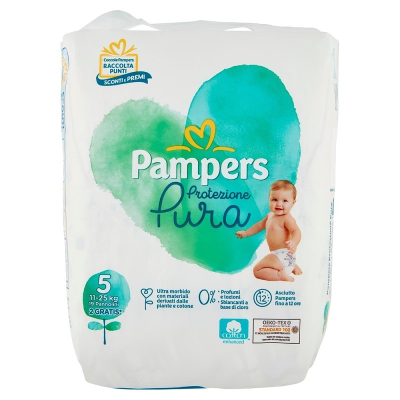 Fater Pampers Protezione Pura Naturello Junior Cp 17 Pezzi + 2